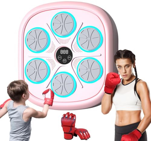 ENDBAG Machine de Boxe de Musique Intelligente Équipement électronique d'entraînement de Boxe Mural LED Cible de Boxe pour Adultes et Enfants réglage de la Vitesse Mode de Mesure