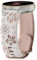 MoSuul Floral Gravés Bracelet Compatibles avec Garmin Forerunner 165/165 Music/Vivoactive 5/Venu Sq 2/Venu Sq Silicone Bracelets Femme Sport Bracelet pour Garmin Venu Sq 2/Vivoactive 3 Starlight+Rose