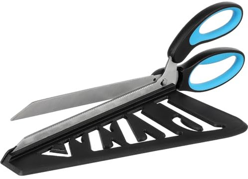 Alipis 1pezzi Acciaio Inossidabile Forbici Da Cucina Con Spatola Rimovibile Per Pizza e Torte Design Tre Uno Utensile Efficiente Per Casa e Ristoranti Colore Blu