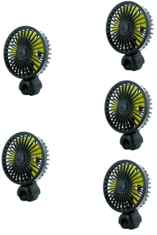 jojofuny 5pièces Ventilateur De Voiture à Pince Électrique Usb Ventilateur De Circulation Air Pour Passagers Refroidisseur Compact Pour Sièges Arrière