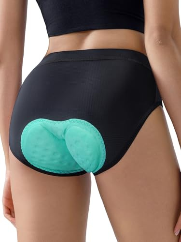 ARESFUEL Short de Cyclisme rembourré Short de Cyclisme pour Femmes Slip Triangulaire Respirant avec Rembourrage 5004 Noir XL