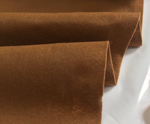 Filzstoff, weich, einfarbig, 2 mm dick, Polsterstoff, Polyester, 102 cm breit, Meterware, Dunkelbeige