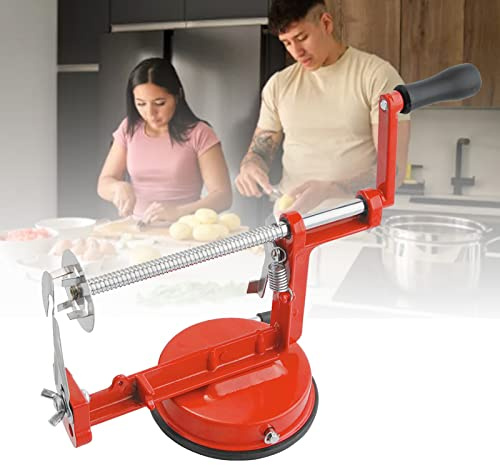 KIMISS MANUALE CHIP PATATO TUTTO - Taglia di Patate a Mano in Acciaio Inossidabile per Uso Domestico e Commerciale - Ideale per Patatine Fritte a Spirale e Patatine Ricci