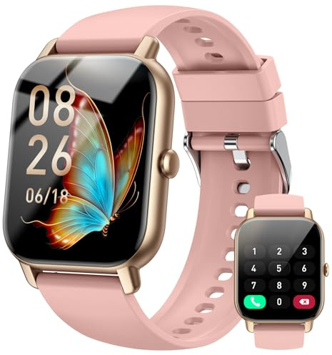 Montre Connectée Homme Femme, 1.85 HD Bluetooth Smartwatch Réponse/Appels, 110+ Modes Sportifs Smart Watch, Cardiofréquencemètre/Podomètre/SpO2/Sommeil, Etanche IP68 Fitness Tracker pour Android iOS.
