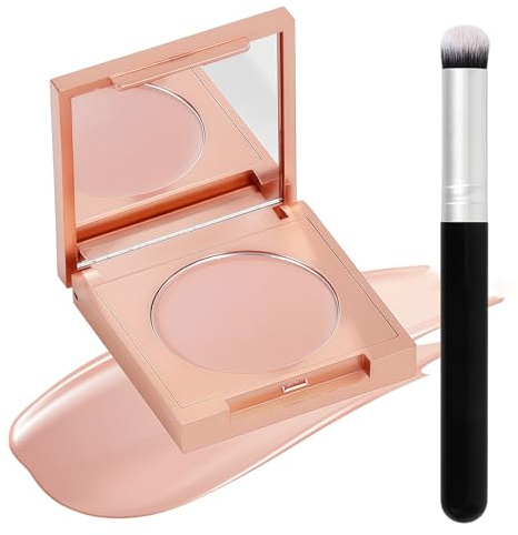 Under Eye Concealer, Peach Colour Corrector – Long Lasting, Hydrating Concealers & Correctors for Dark Circles, Under Eye Brightener with Brush, Light Skin Undereye Corrector for Women