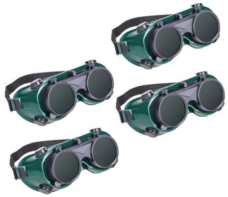 Toddmomy 4Pcs Welding Safety Glasses Flip-up Protective Goggles for Welders Lens Blocks Strong Light and Shielding for Industrial Work and DIY Tasks