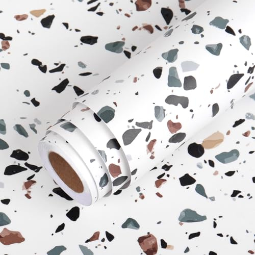 LaCheery Blanco Vinilo Adhesivo Muebles Terraza Papel Encimera Cocina 30cm x 400cm Papel Adhesivo para Muebles de Cocina Impermeable Rollo Vinilo Autoadhesivo Baño para Armario Mesa Dormitorio Puerta