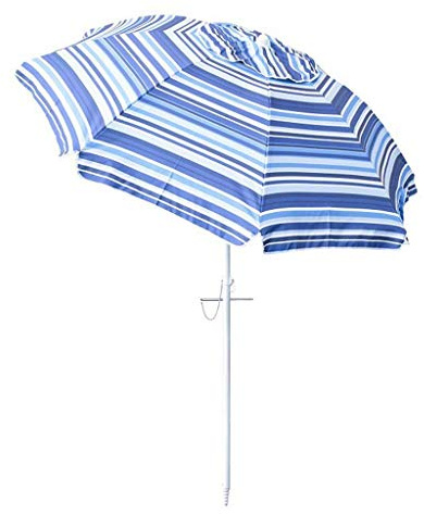 QYYZTQY 2m/6.6ft Beach Parasol Outdoor Garden Sun Umbrella Tilting Stripe Sunshade, Waterproof Sunscreen Parasols Umbrellas For Pati