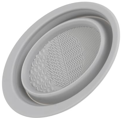 EPIGEIST Alfombrilla Limpiadora de Brochas de Maquillaje Silicona Compacta Portátil Esterilla y Resistente para Limpieza de Cepillos y Esponjas Cosméticas Casa o Salón de Belleza