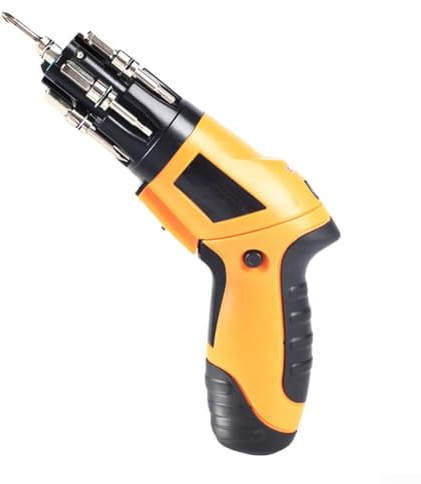 CYRENT Cordless Electric Screwdriver, 3.6V USB Rechargeable with Multiple Bits, with Rechargeable Lithium Battery, Variable Speed, Resistant Gear and Built in LED Light