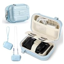 Linpr Digital Camera Bag for Canon Powershot/ G7X Mark III/ SX740, Blue | Compatible with KODAK PIXPRO/Sony RX100 VII/Ricoh GR/Panasonic, Portable Waterproof Hard Case with Lanyard and Shoulder Strap