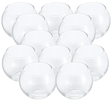 12 Pack Transparent Wish Candle Holders,Clear Christmas Candle Holders for Table Decorations, Wedding & Home Centerpiece, Crystal Votive Holders for Tealight Candles, (Transparent)