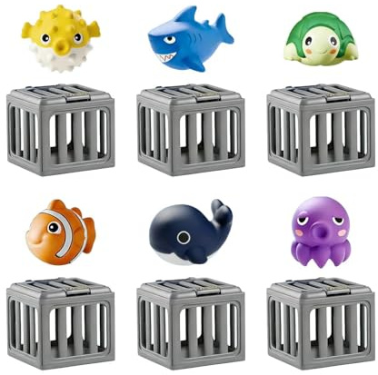 Juguetes de buceo para niños | 6 figuras de animales flotantes juego de piscina | Lindos juguetes de baño | Para niñas en casa, baño, hotel, viajes, sala de juegos, jardín, celebraciones, cumpleaños