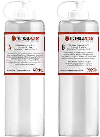 TFC Troll Factory Silikon Kautschuk Typ 13 I Dubliersilikon, sehr weich I transluzent I 2 kg (2 x 1 kg)