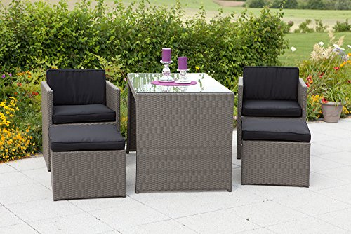 MERXX Loungemöbel-Set Merano grau 11tlg. inkl. Kissen