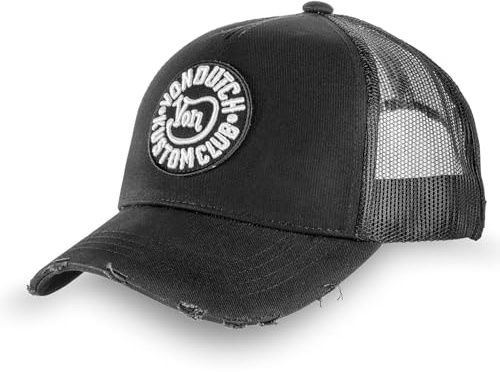 Von Dutch Unisex Motiv Round Trucker Cap Black/White One Size