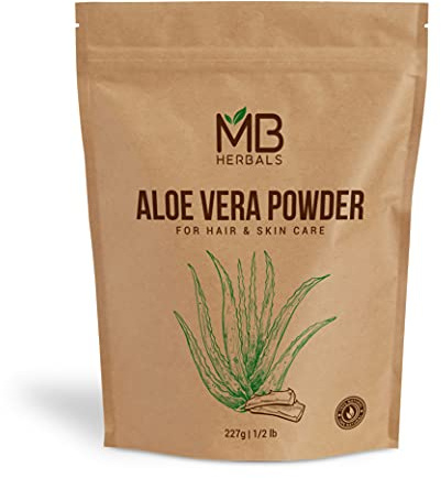 MB Herbals Aloe Vera Powder 8 oz (227 Gram / 0.5 lb) | Aloe barbadensis Powder | Natural Skin Moisturizer | Promotes Hair Growth | for External Use Only