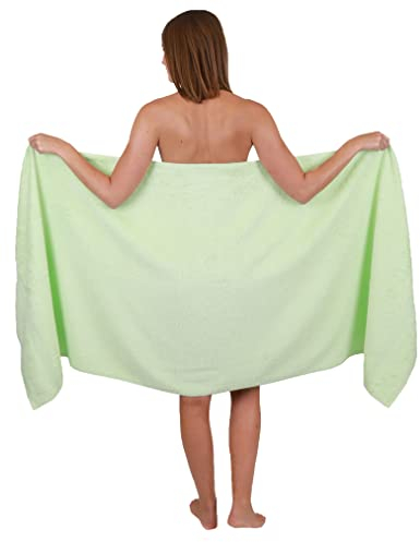 Betz Saunatuch Saunatücher groß XXL Größe 80 x 200 cm Badetuch Badetücher Palermo 100% Baumwolle Farbe grün