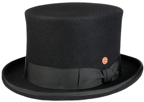 Mayser Mirlino Zylinder Filzhut Handmade Made in EU Herren Damen Sommer Winter schwarz 59 cm