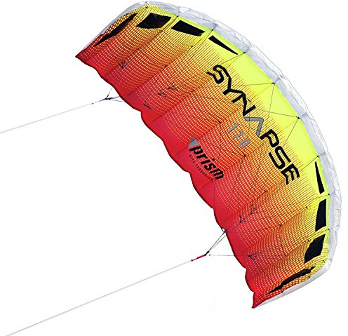 Prism Kite Technology Synapse 170 Dual-line Parafoil Kite - an Ideal Entry Level Kite to Dual-line Kiting, Mango, SYN170