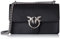 Pinko Love One Classic DC Vitello SE, Borsa Donna, Z99O-Nero-Old Silver, U