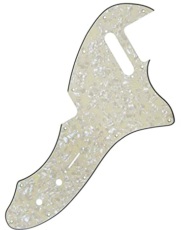 CAZARU 2pcs Aged Pearl Guitar Scratch Plate Pickguard 4ply mit Schrauben für Thinline 69 Style Gitarre