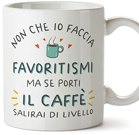 Mugffins Tazza in ceramica per INSEGNANTE - 11 oz / 350 ml - In italiano - Ma se porti il caffè - Idea regalo per compleanno, anniversario, natale, laurea