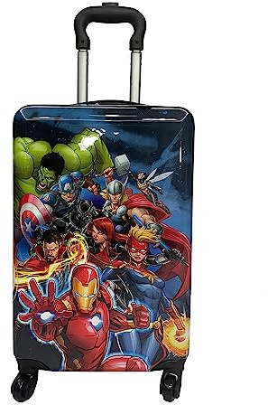Fast Forward 20 Inches Avengers Luggage-Hard-Sided Tween Spinner Carry-On Travel Trolley Rolling Avengers Suitcase for Kids