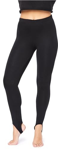 Bellivalini Leggins Calientes Mujer Termo con Estribo Mallas Invierno Cálidas BLV50-321 (Negro, S)