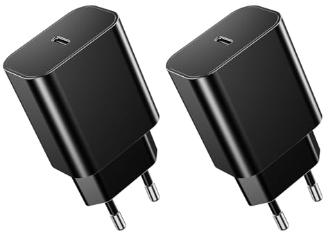Seadmit 20W Chargeur USB C, Prise PD3.0 Compatible avec i-Phone 17/16/15/14/13 Plus Pro Max Mini, i-Pad, Air-Pods, Samsung Galaxy S25/24/23, Adaptateur USB C Rapide(2 Pack)