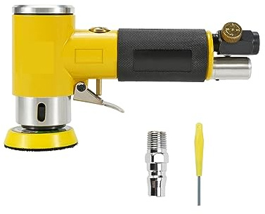 Pulidora Enceradora Mini Orbital Lijadora de Aire de 2/3 Pulidora Neumática Amoladora Pulidora Orbital de Doble Acción Juego de 80 Piezas de Papel de Lija (Color: 1, Tamaño: De