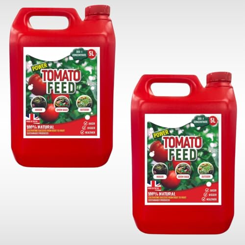 Dunnet Tools 10L Tomato Feed For Plants Vegetable Fertiliser Organic Tomato Plant Food Liquid Concentrate 300:1 Vegetable Plant Food Outdoor High Yield Growing Fertiliser Nutrient Rich