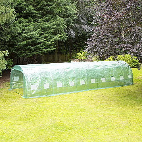 Polytunnel 3 x 10m Extra Large 25mm Galvanised Steel Frame Greenhouse Pollytunnel, by Garden Universe poly tunnel, Model PT03-10-Amz