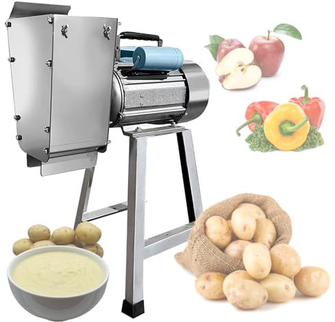 Quixnova 1100W Potato Masher Stainless Steel Potato Ricer Multifunctional Fruit Vegetable Masher for Smooth Fluffy Mashed Potatoes, 40-100KG/H Output and Time-saving