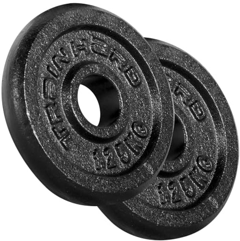 Train Hard® Hantelscheiben Paar Set, 2x1.25/2x2.5/2x5/2x10/2x15kg,30/31mm Bohrung, Gusseisen,Gewichtsscheiben, Hantelgewichte, Fitness Scheiben