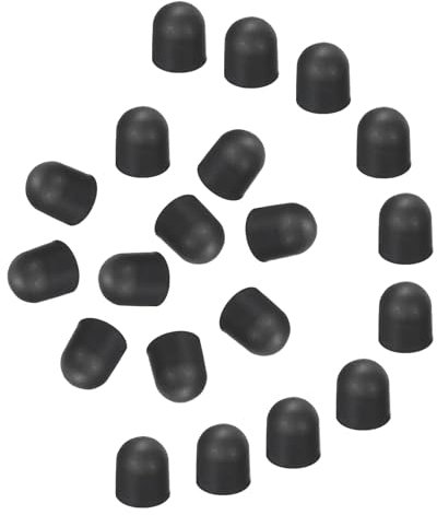 sourcing map 20Pcs Replacement Stylus Pen Tips 5mm Conductive Capacitive Touch Screen Pens Tips Silicone Rubber, Black