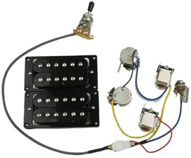 Coil Split Humbucker Pickups 4 Leiter 2V 2T 5-Wege Push Pull Splitting Coil Gitarre Pickups Zubehör(Zwart)