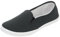 Women's Canvas Casual Shoes Flat Pumps Plimsolls Canvas Slip-On Sneakers Size 7 Black