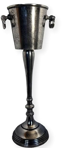 Floor-Standing Champagne Wine Cooler Bucket with Distressed Finish – Elegant Beverage Holder for Entertaining