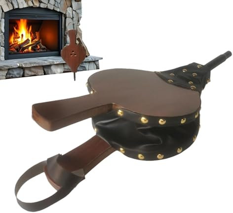 Fireplace Bellows - Manual Air Blower | Barbeque Accessories Fire Pit Tools, Portable Barbeque Air Blower Cooking Fan for Outdoor Indoor