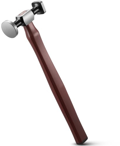 Yaocom Leather Mallet Hammer Carbon Steel Double Head Hammer Cobbler Hammer DIY Leather Craft Mallet for Professional Leather Tool