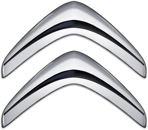 GZLYLY Auto Emblèmes pour Citroen C4 Quatre,ABS Badge Autocollants Lettre Stickers Logo Grille Capot Avant Arrière Emblème D'insigne Autocollant de Rechange Accessoires de Voiture,Silver