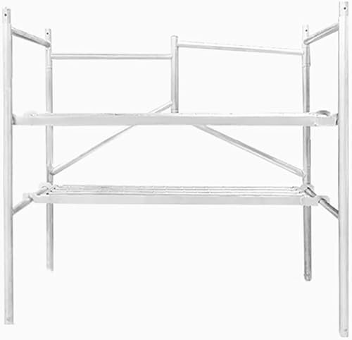 ZHENCHAO Piattaforma di ponteggio Pieghevole in Acciaio per la Pulizia e la verniciatura di pareti Alte Scala di ponteggio Mobile per lavori di cartongesso e Decorazione
