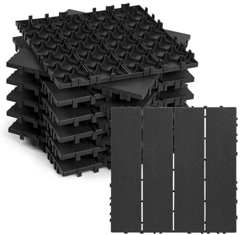 ISOISL Baldosas Terraza 4 m² 30x30 cm PP Antracita