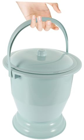 SOPOTUTU Orinal y Diseño Grueso de Plástico Pp Portátil Fácil de Limpiar y Resistente a Manchas con Tapa Adecuado para Adultos Mayores y Niños Hogar