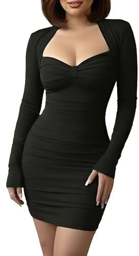 Vestito Donna Elegante Corto Tubino Sexy Invernale Maniche Lunghe AM225-S