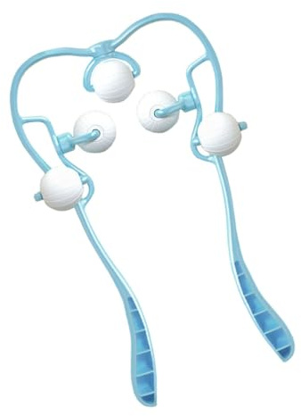 Massaggiatore Cervicale Manuale a 5 Sfere, Tpr e Abs, Portatile | Collo e Spalle, Focus sui Punti di Pressione, Struttura Rigida per Uso Domestico