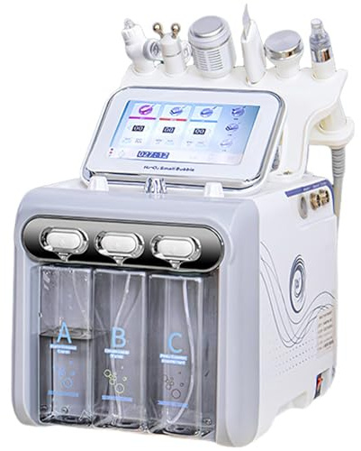 6 in 1 Macchina per la bellezza con acqua, idrogeno e ossigeno, sistema avanzato per il trattamento del viso con 6 accessori, dispositivo per aquafacial, dispositivo per aqua facial, per il tuo salone
