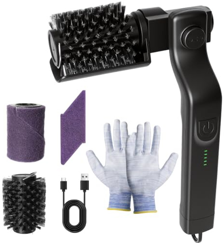 Brosse Électrique pour Barbecue Brosse Grille Barbecue Angle Réglable 180° | Autonomie de 90 Minutes Nettoyeur Grille Barbecues Électrique pour Grilles de Barbecues et Fumoirs