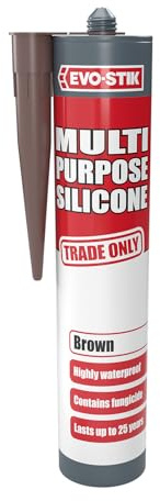 EVO-STIK Multipurpose Silicone Sealant Brown - Waterproof & Mould Resistant - For Interior and Exterior Use